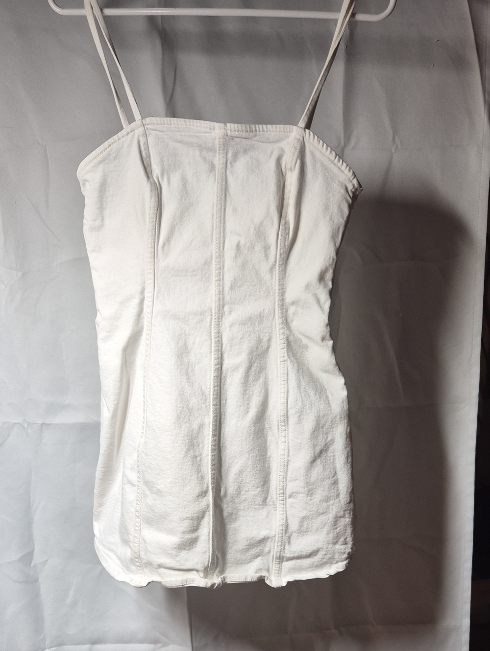 Zara White Spaghetti Strap Mini Dress